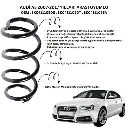 Standart Yay ST102003F - 2007-2017 Audi A5 Ön Helezon Yay Takımı (2 Adet)