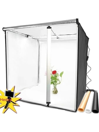 Luve Store 80x80x80 cm Profesyonel LED Fotoğraf Çekim Çadırı 126 LED 84W Ürün Fotoğraf Stüdyosu Lightbox