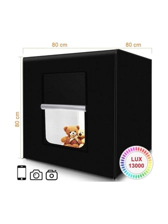 Luve Store 80x80x80 cm Profesyonel LED Fotoğraf Çekim Çadırı 126 LED 84W Ürün Fotoğraf Stüdyosu Lightbox