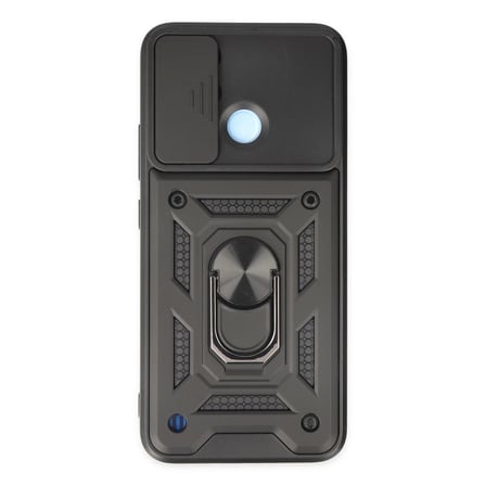 Realme C25y Kılıf Pars Lens Yüzüklü Silikon - Siyah