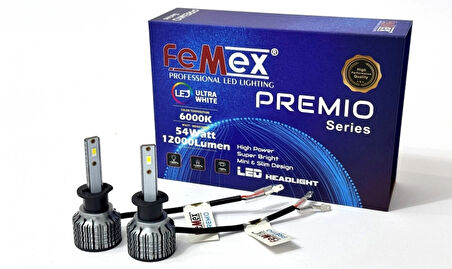 Femex Premio H1 Şimşek Etkili Led Xenon 54W 12.000 Lumen