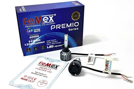 Femex Premio H1 Şimşek Etkili Led Xenon 54W 12.000 Lumen