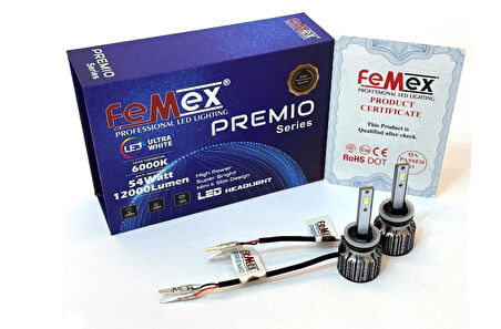 Femex Premio H27 Şimşek Etkili Led Xenon 54W 12.000 Lumen