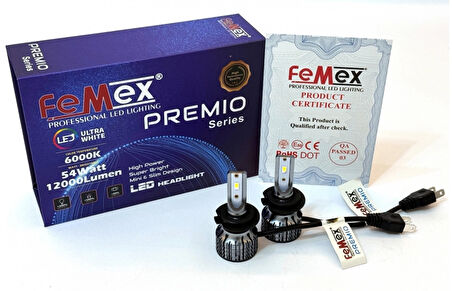 Femex Premio H7 Şimşek Etkili Led Xenon 54W 12.000 Lumen
