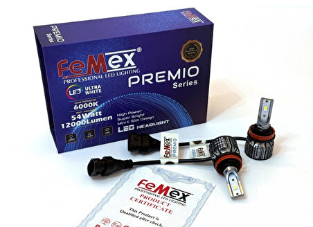 Femex Premio H8 Şimşek Etkili Led Xenon 54W 12.000 Lumen
