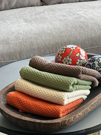 %100 Pamuk Premium El & Yüz Havlusu - 50x80cm 4lü Set