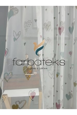 Çocuk Odası Renklli Kapli Rengarenk Kız Çocuk Odası Tül Perde 3Kat Pileli