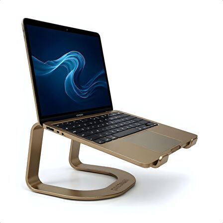 Prexua Lifter Ergonomik Metal Notebook & Laptop Standı - Gold
