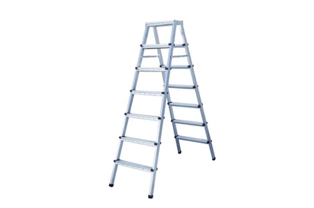 7+7 Basamaklı Çift Çıkışlı Katlanır Profil Merdiven 20X40 Çok Amaçlı/Pratik/Kolay