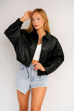 PRİFALDİ PB OVERSİZE BOMBER DERİ CEKET