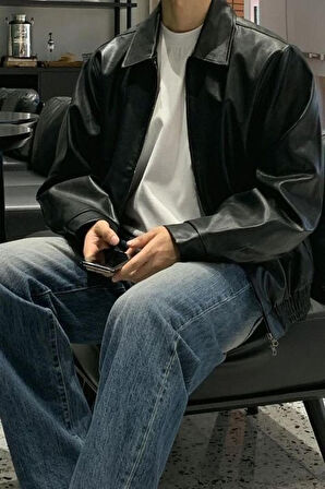 PRİFALDİ Oversize Deri Ceket