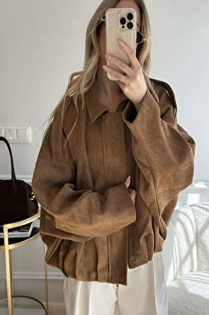 PRİFALDİ SÜET GÖRÜNÜMLÜ BOMBER CEKET