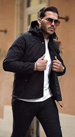 PRİFALDİ Su Ve Rüzgar Geçirmez Kürklü Softshell Erkek Mont 