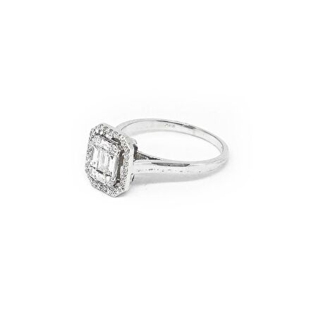 0.32 Crt Pırlanta Baget Yüzük