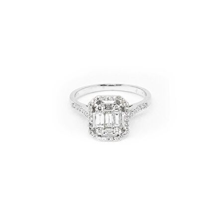 0.34 Crt Pırlanta Baget Yüzük