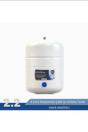 8 Litre Su Arıtma Tankı NSF Onaylı , Tüm Arıtma Cihazlarıyla Uyumlu