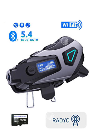 Kameralı Radyolu Wifi Uygulamalı Kask Kulaklık Su Geçirmez Bluetooth 5.4 Motosiklet Kask Kulaklığı