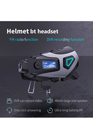 Kameralı Radyolu Wifi Uygulamalı Kask Kulaklık Su Geçirmez Bluetooth 5.4 Motosiklet Kask Kulaklığı