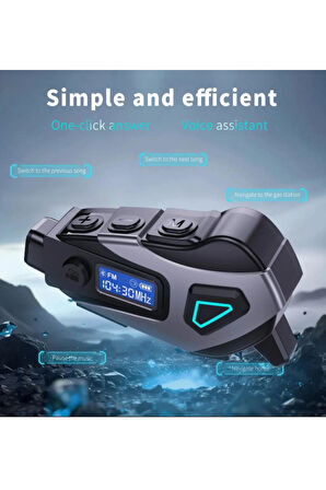 Kameralı Radyolu Wifi Uygulamalı Kask Kulaklık Su Geçirmez Bluetooth 5.4 Motosiklet Kask Kulaklığı