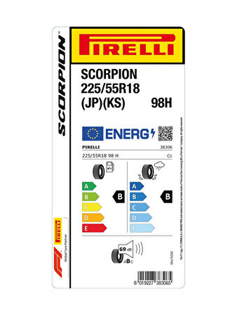 Pirelli 225/55 R18 98H (JP)(KS) Scorpion Yaz Lastiği 2024 2024