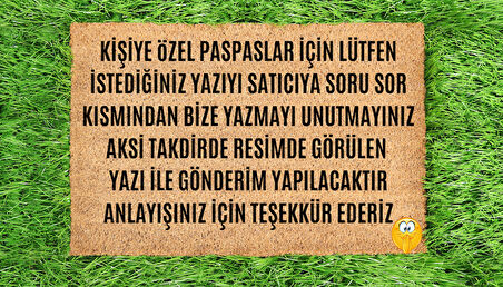 Kapı Önü Paspası Kişiye Özel Yazı Yazılır Koko Model Kalp Şerit PK-1591