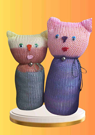 Tıkırık Örgü Yastık Uyku ve Oyun Arkadaşı Gümüş&ZıpZıp - 35 cm-45 cm