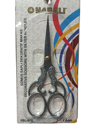 Nakış Makası Gümüş Saplı Dekoratif Makas YBL-075 Model 5