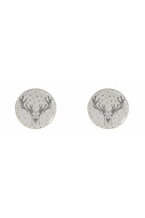 Porland Forest Deer Düz Tabak 20cm 2 li  04LFH000453