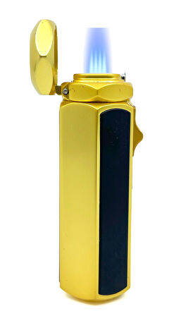 Parmida Hexagon Dört Torch Puro Çakmağı - Altın Renk/Siyah