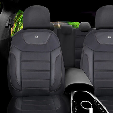 Renault Clio 1 Araçlara Uyumlu Oto Koltuk Kılıfı Seti - Primier Serisi - Siyah