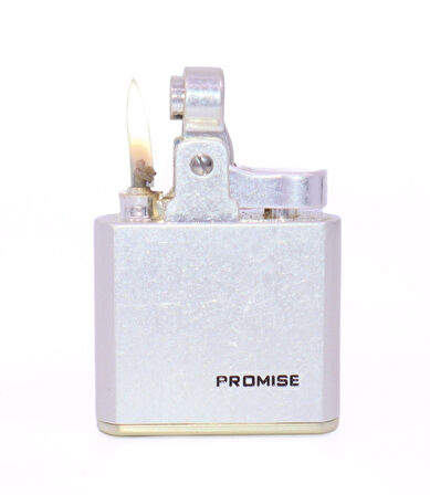 Promise Mum Alev Benzinli Çakmak - Rustic Chrome