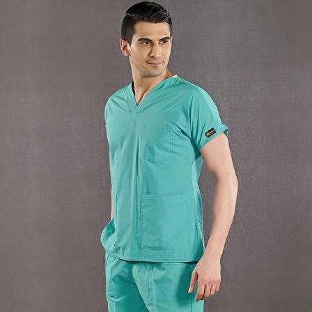 Benetton Yeşili Doktor Hemşire Forması Medikal Forma Cerrahi Takım İnce Kumaş