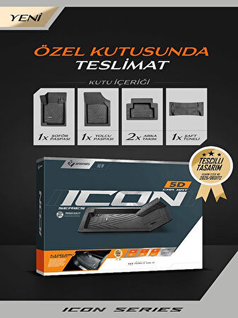 Peugeot 308  UYUMLU 5-D OTO PASPAS ( ICON SİYAH )