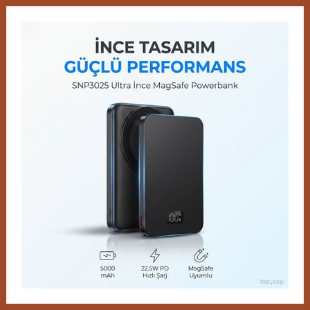 Bezos 3020 MagSafe Powerbank 5000mAh Slim 22.5W Hızlı Şarj Led Ekran İnce Powerbank Şarj Cihazı PRO