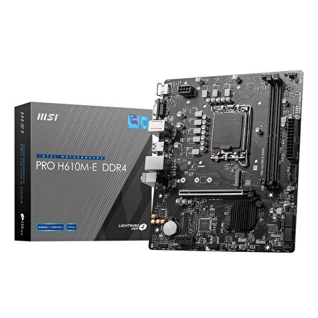 MSI MB Pro H610M-E Intel H610 LGA 1700 DDR4 3200 MHz Masaüstü Anakart