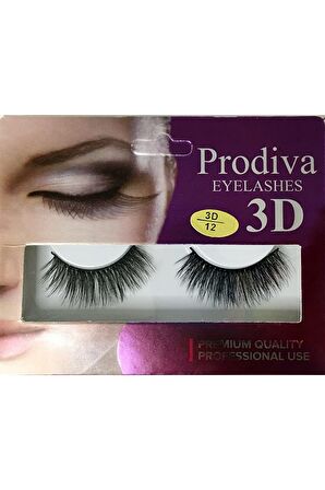 Prodiva Marka 10’lu 3d İpek Kirpik 12 No