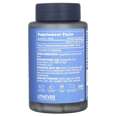 ProHealth Longevity NMN Nicotinamide Mononucleotide Pro Brain & Cognitive 300 mg 90 Caps