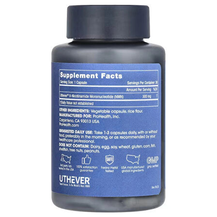 ProHealth Longevity NMN Nicotinamide Mononucleotide Pro Brain & Cognitive 300 mg 30 Caps