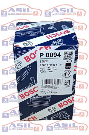 Peugeot 1.4 Hdi - 1.6 Hdi Yağ Filtresi - 1109ay / 1109.ay / 0986tf0094
