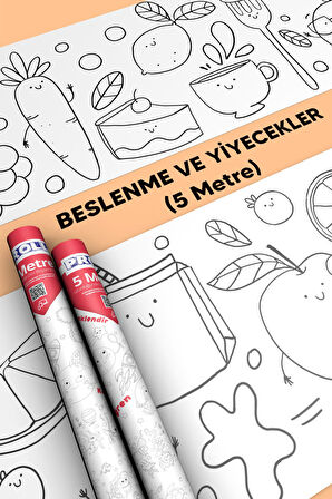 Sağlıklı Beslenme Boyama Kağıdı