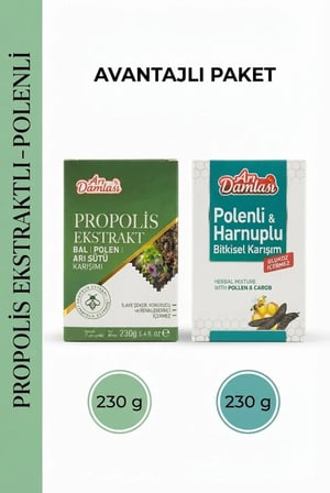 Arı Damlası 2'li Macun Setleri –Propolis Ekstraktlı-Polen İçerikli Macun