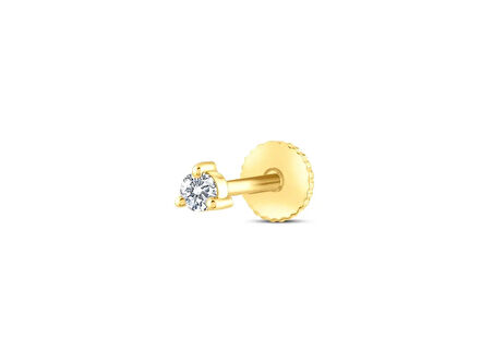 Sole 0,06ct Pırlanta Piercing-Tragus