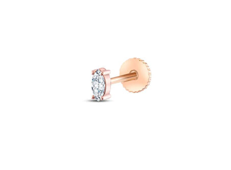 Marquise 0,12ct Pırlanta Piercing-Tragus