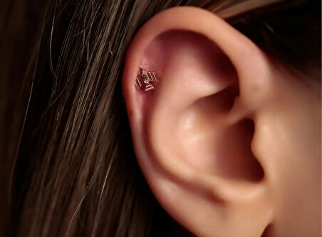 Fly 0,02ct Pırlanta Piercing-Tragus