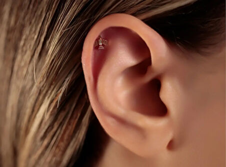 Fly 0,02ct Pırlanta Piercing-Tragus