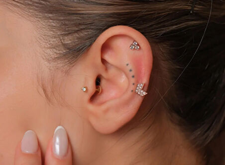 Miles 0,11ct Pırlanta Piercing-Tragus