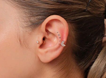 Miles 0,11ct Pırlanta Piercing-Tragus