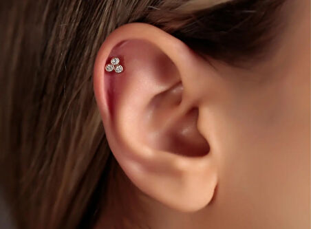 Lapid 0,12ct Pırlanta Piercing-Tragus