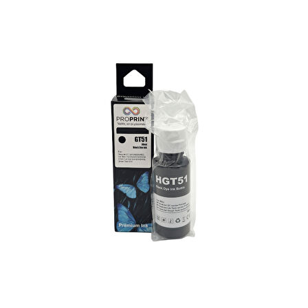 ProPrint HP GT51XL Siyah Muadil Mürekkep 90 ML GT-5812 - GT-5820