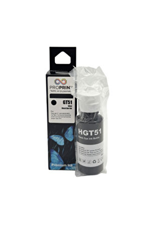 ProPrint HP GT51XL Siyah Muadil Mürekkep 90 ML GT-5812 - GT-5820